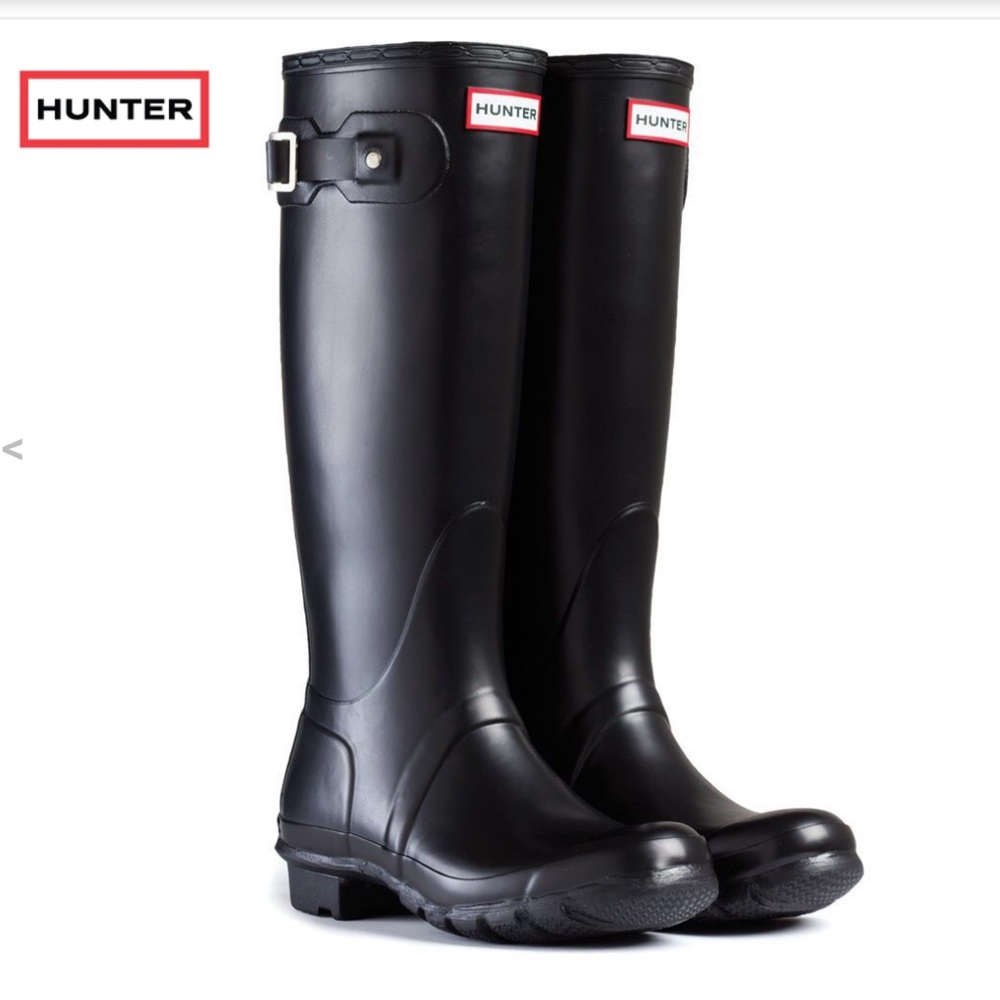 Hunter Tall Black Wellington Boots EU 37 or sz 8
